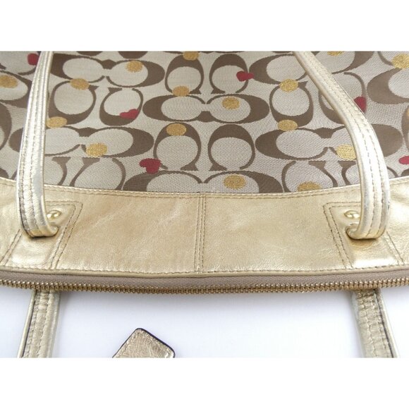 Coach Laura Signature Khaki Secret Admirer Tote F18870 - Picture 14 of 16